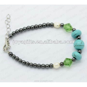 Bracelet en pierre turquoise en hématite perle naturelle